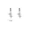 Fashionable Double-sided Star-shaped Earrings Shiny Studded Rhinestones Pendant Earrings Star Eardrop Gifts