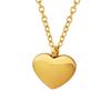 Qiong Yao 18K Gold-Plated Heart Couple Necklace - Trendy Titanium Steel Clavicle Chain P051