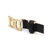 DakS Black Dd Metallic Gold Buckle Leather Women S Belt