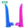 Gode ​​en Silicone souple faux Dragon Dong pénis Animal réaliste avec ventouse jouets sexuels Massage pour les femmes