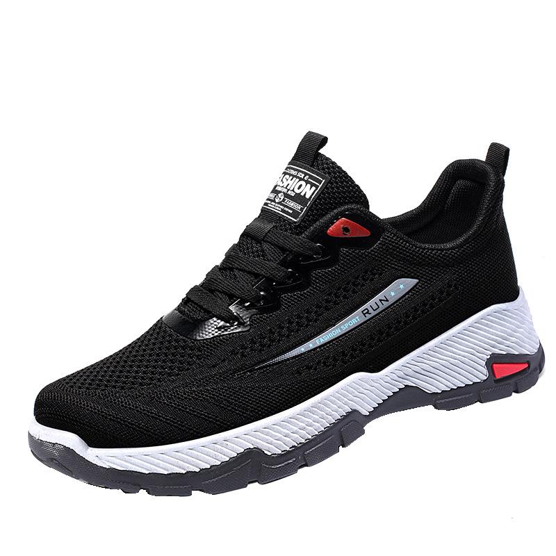 Men's shoes 2025 new shoes fashionable flying woven breathable versatile men's casual shoes comfortable running shoes