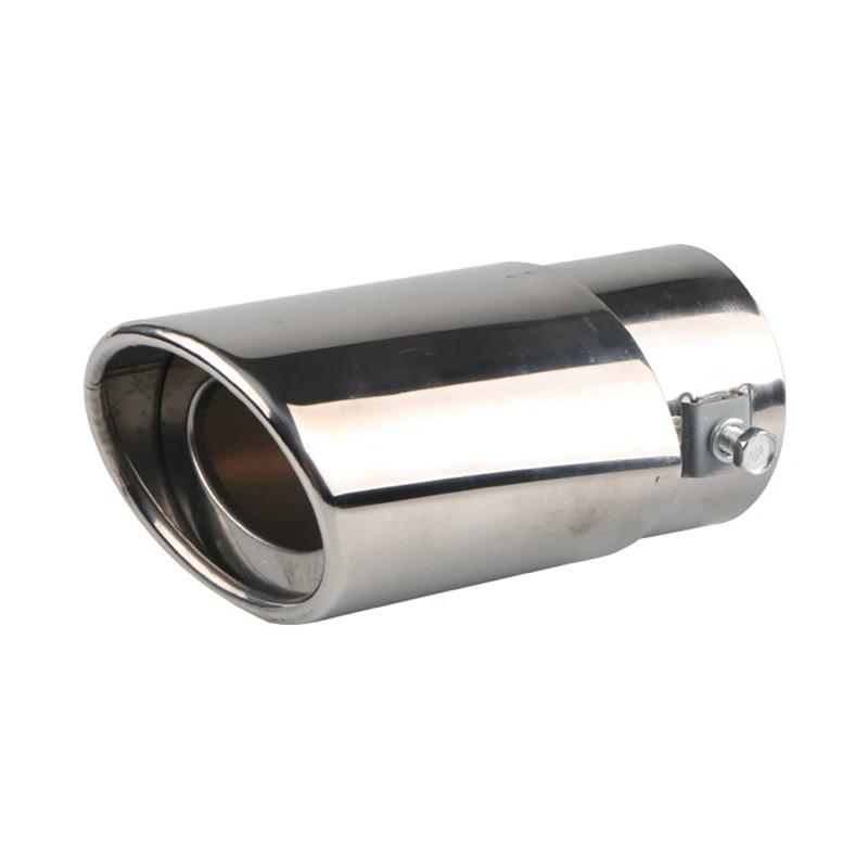 Practical Car Exhaust Muffler Tip Round Stainless Steel Tail Rear Chrome Pipe