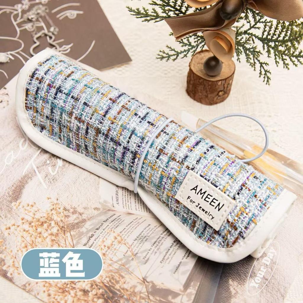 Schmuckaufbewahrungstasche Verschleißfestes Material Mehrere Fächer Entwickelt zum Aufbewahren von Halsketten Armbändern Schmuckarmbändern Ringen