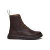 Dott. Martens Pelle Punta Rotonda Stringati Stivaletti Martin Corti Stivali Unisex Marrone Scuro 31368201