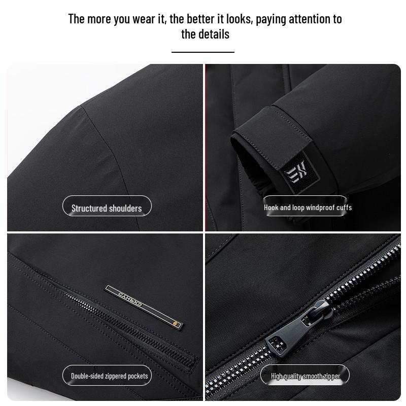 Men's 2025 Winter Hooded Down Jacket with Removable Liner - Thickened and Warm Casual Wear