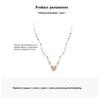 Pearl pink diamond zircon heart necklace - unique design, trending online, lightweight luxury clavicle chain