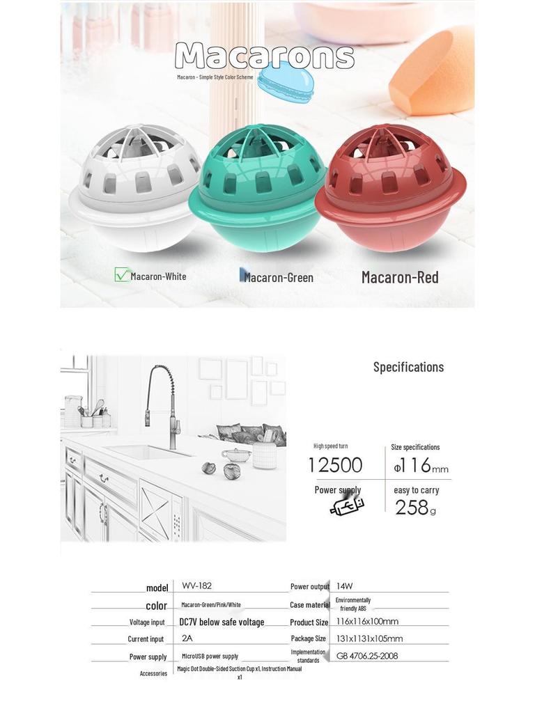2nd Gen Portable Wavemaker Dishwasher: Compact Electric Cleaner for Dishes, Fruits, and Vegetables