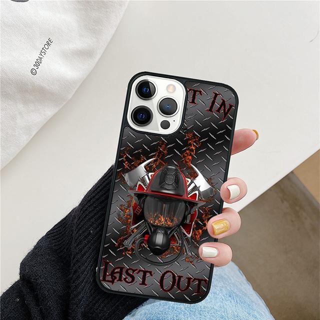 Fireman Firefighter Phone Case For iPhone 17 Air 15 16 Cover 11 13 14 Pro Max 12 Plus Max Fundas