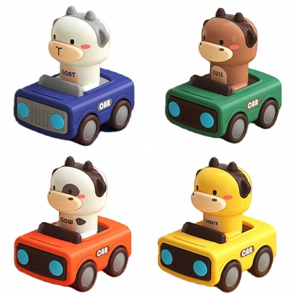 Birthday Gifts Press To Go Car Toy Cartoon Infant Play Vehicle  Toddlers 1-3