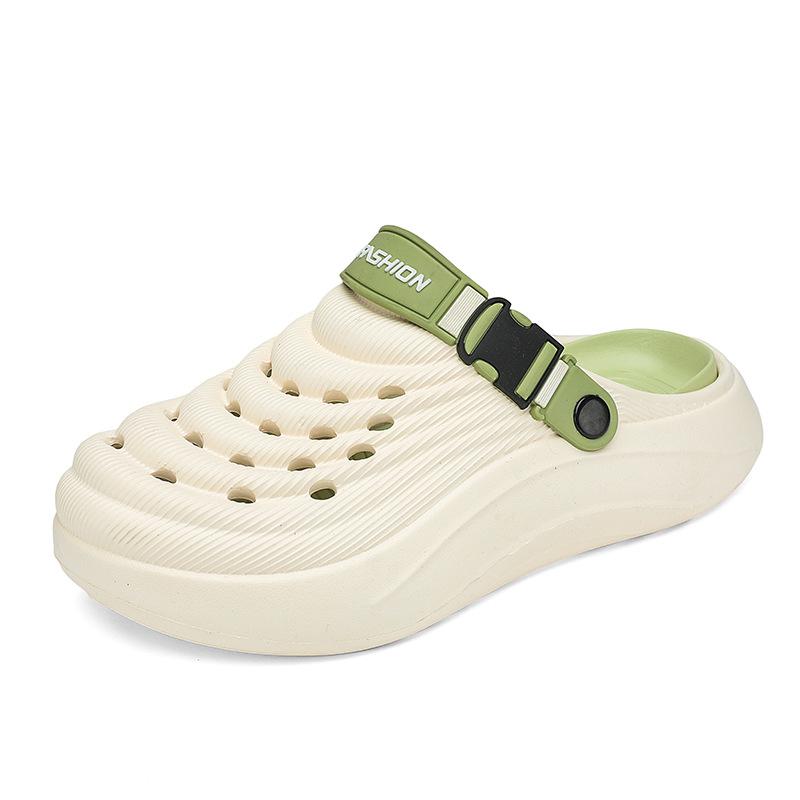 Garden shoes men's hole shoes summer wear bag head slippers driving dual purpose casual beach sandals men