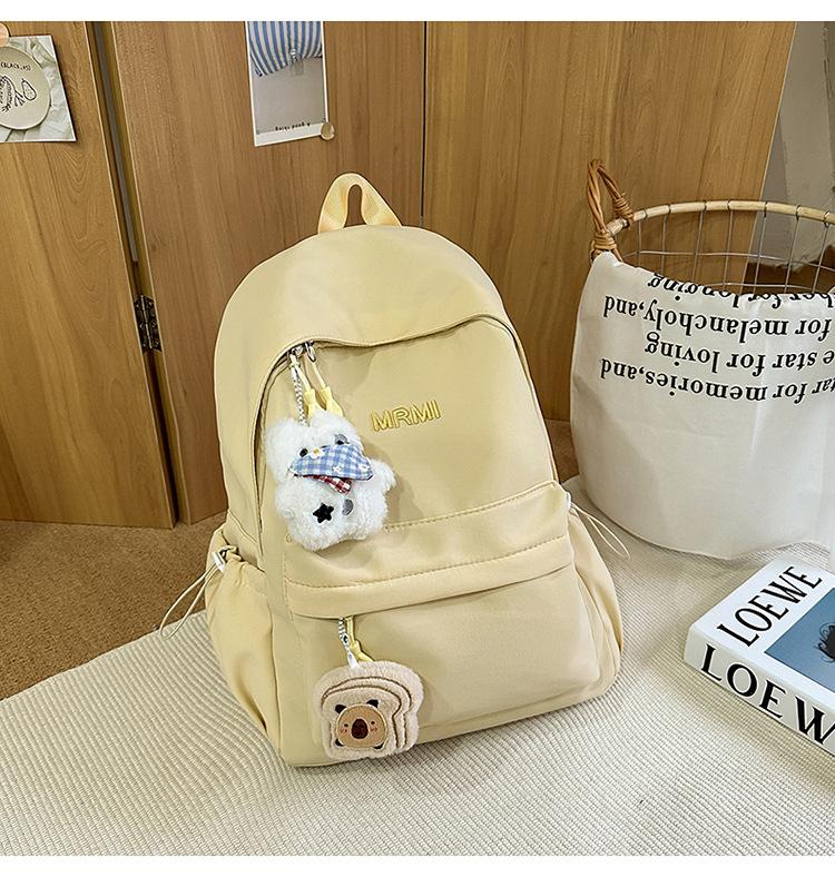 School Bag Niche Design Backpack Girls High Value Light Color School Bag Elementary School Students Versatile Large Capacity Backpack