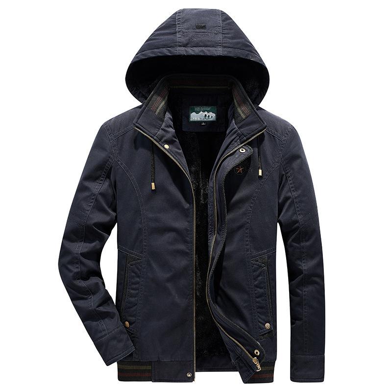 Men's Autumn and Winter Cotton-padded Clothes Men's Middle-aged and Young Loose Large-size Men's Casual Loose Fashion Cotton-padded Clothes