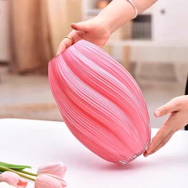 Élégant Vase en Verre Maltose pour Fleurs Fraîches Hydroponiques - Ornement de Luxe Léger Haut de Gamme pour Salon
