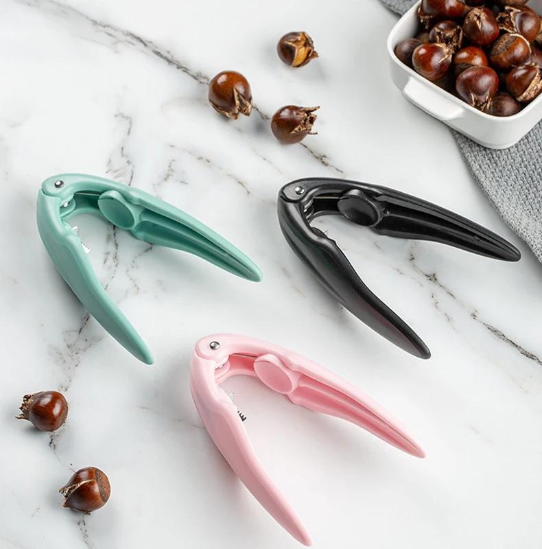 Stainless Chestnut Clip Machine Nutcracker Opener Tool Nuts Walnut Cutter Sheller Multifunctional Chestnut Shelling Cutter Steel