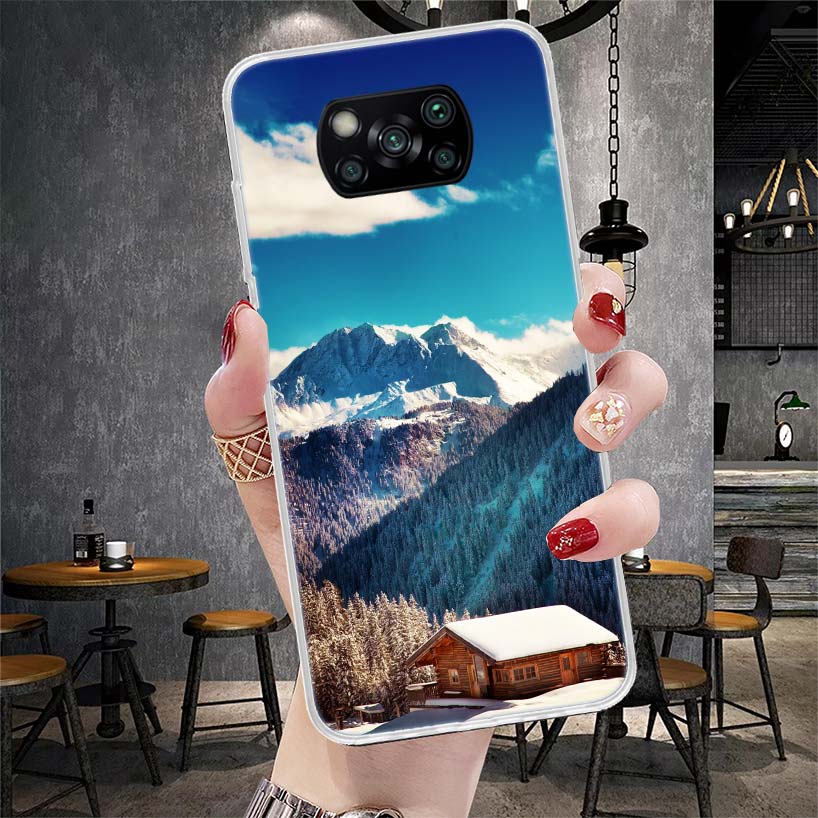 Mountain Peak Forest Soft Phone Case For Xiaomi Redmi 15C 15 13C 13 Poco X5 X6 X7 F7 Ultra M7 12C 12 10 10C 9C 9A 9T 9 Fundas Po