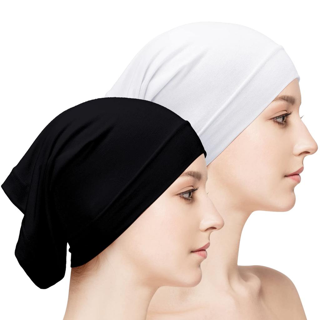 Muslim Underscarf Turban Hijab Ninja Inner Hat Women Chemo Cap Hair Loss Cover Beanie Bonnet Headwear Stretch Head Scarf Wrap