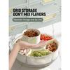 Divided Serving Tray Portable Snackle Box Container with Lid and Handle for Fruits Snacks Charcuterie Vegetable Kitchen Spices