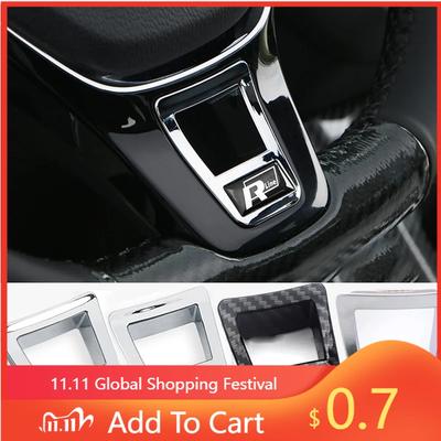 Per VW Rline R Logo Adesivo per Volante Auto Accessori Per Volkswagen Polo GTI Golf Passat Jetta Santana Scirocco Tiguan A