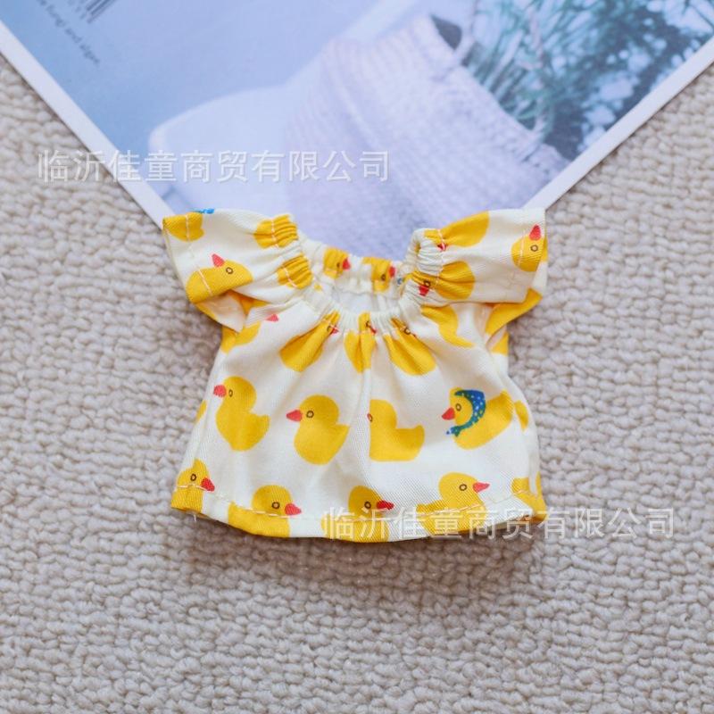 Labubu Doll Clothing Headmaster Dog Floral Dress 17cm Plush Doll Clothing Accessories Labubu I II Idol Doll Sitting Party