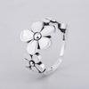 Punk Sterling Fashionable Jewelry Silver Color Flower Rings For Women Bridal Wedding Occasion Birthday Creative Stylish Jz466Punk Jewelry
