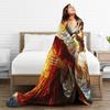 Jesus Christ Angelic Heart Religious Blanket Soft Warm Flannel Throw Blanket Bedspread for Living room Picnic Travel Home Sofa