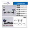 HEIGHTEN 130/120/110mm Reel Handle, 4mm Thickness, 1.5K Carbon Fiber, with 30mm Knob, Universal for 