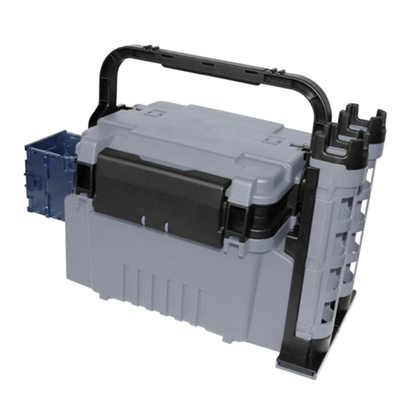 

Ящик для рыбалки, дорожный чехол для рыбалки с держателем для бутылок и подставками для удочек серый