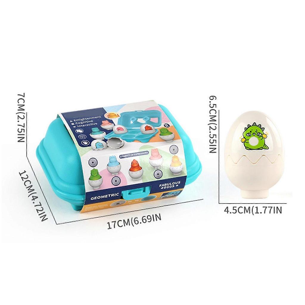 Color Shape Matching Game Easter Eggs Toy Learning Teaching Toy Sorting Activity Eggs Set for Child Party Supply 6PCS