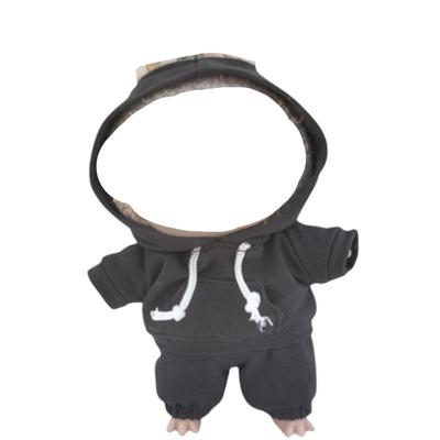 AXLUCE Plüschtier Kleidung 16cm Hoodie und Hose (Dunkelgrau)