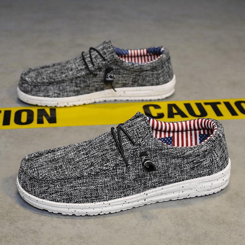 Men Shoes Casual Canvas Loafers Shoes Light Breathable Flats Leisure Male Vulcanized Shoes Walking Sneakers Plus Size 39-47