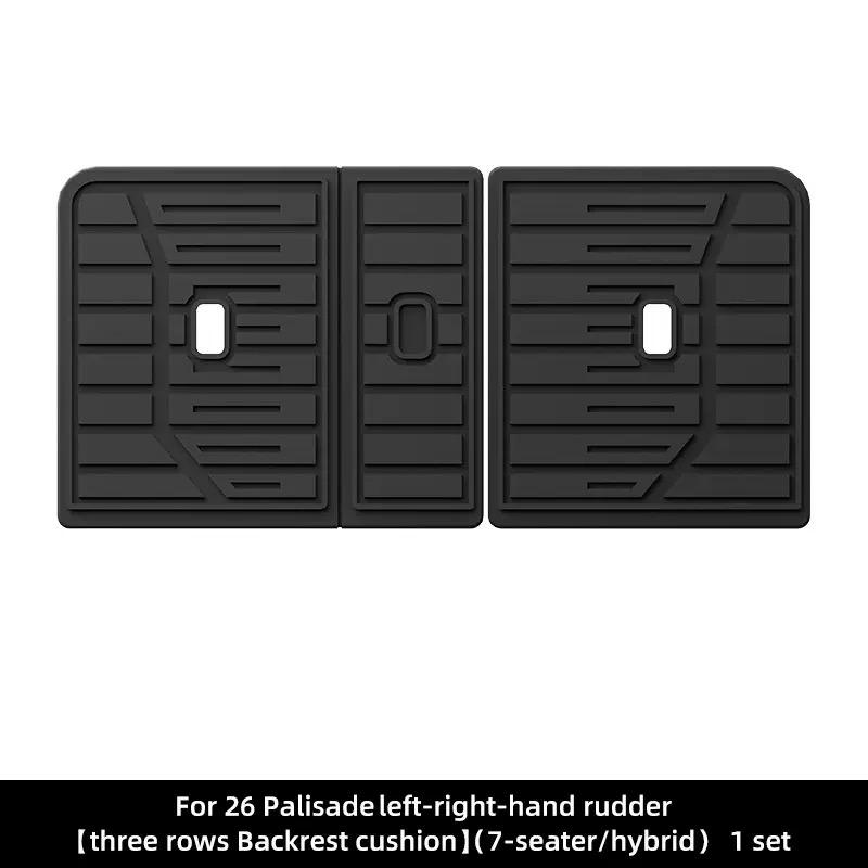 For Hyundai Palisade 6/7 Seater Hybrid 2020-2026 Trunk Mat Cargo Liner TPE Third Row Seat Backrest Mat Anti Dirty Protective Pad