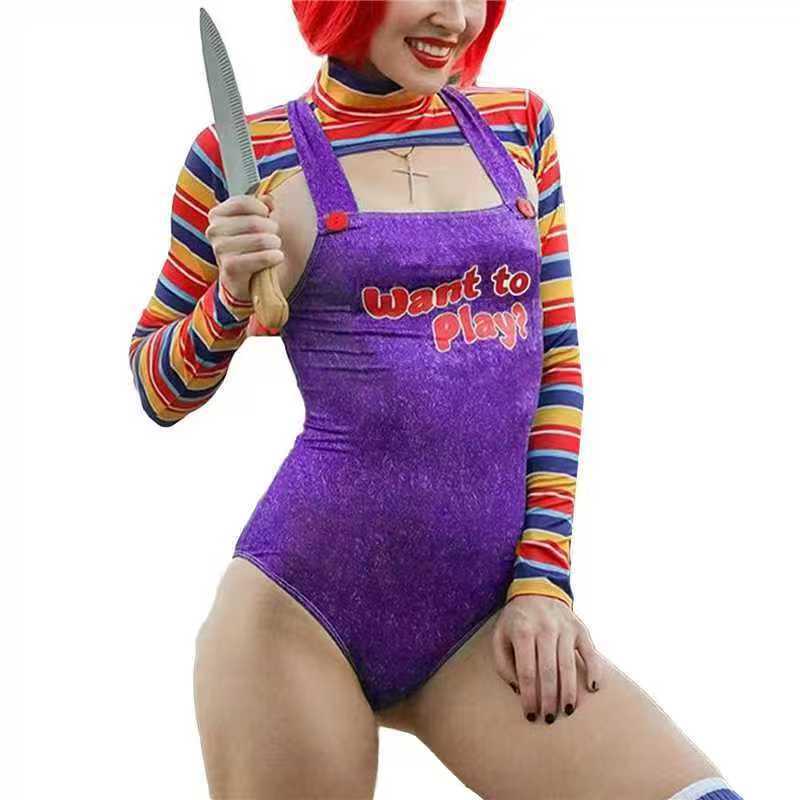 New Sexy Halloween Women's Printed Sportswear Two-Piece Set