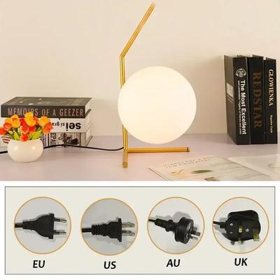 Moderní minimalistická skleněná stolní lampa pro domácnost Nordic Creative Personality Ložnice Noční lampa Hoom Dekorace Kulový stůl Světlo