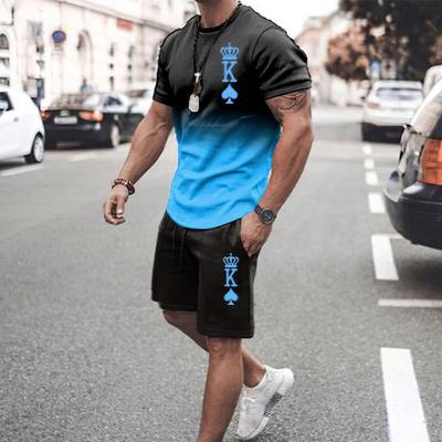 Ensembles de Poker pour hommes, short imprimé en 3D, vêtements masculins, t-shirt, pantalon, Jogging, Sport, survêtement d'entraînement, costume de course pour hommes