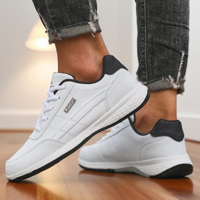 

Летние мужские кроссовки Спортивная повседневная обувь Нескользящие кроссовки для ходьбы Четыре сезона Мягкая подошва Обувь Теннис для мужчин 2025 Новинка 38 белый