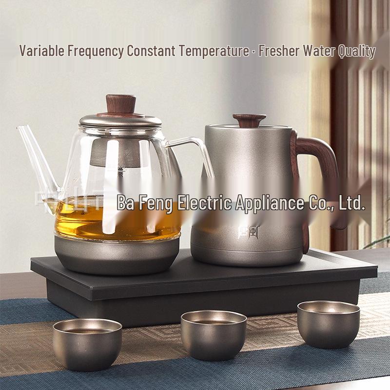 Tang Dynasty Style Titanium Electric Teapot: Adjustable Temperature, Auto-Fill, Heat-Preserving Kettle for Brewing and Boiling.
