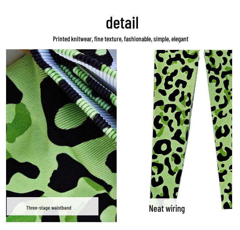 European-American High-Waisted Leopard Print Yoga Pants: Butt-Lifting, Quick-Drying, Outdoor Sportswear