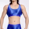 Sexy Men Stain Thin Sleeveless Tank Tops Oil Glossy Shiny Elastic Short Vest Sexy Tights Sheer See Through Top Candy Color