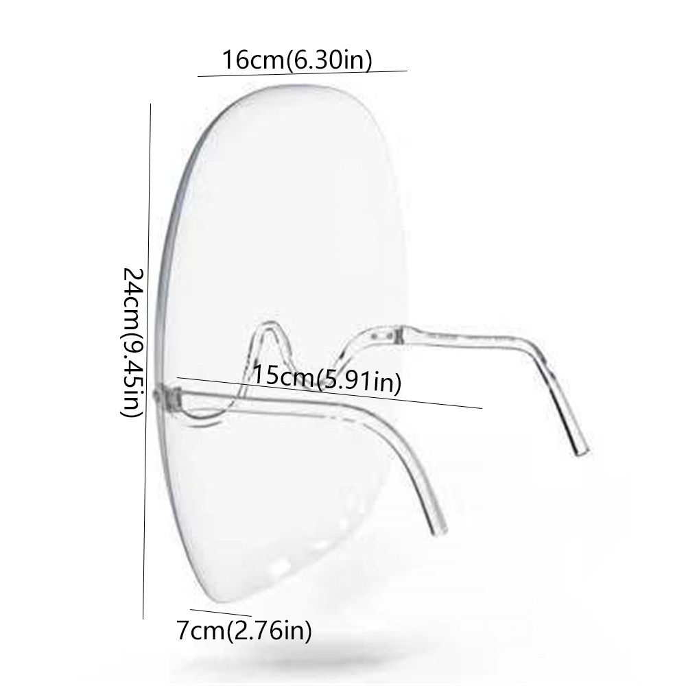 2pcs Splash Proof Full Face Protective Mask Dust Proof See Through Goggles  Workplace Safety