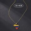 South America Map Necklace: Venezuela, Dominica, Paraguay Stainless Steel Pendant