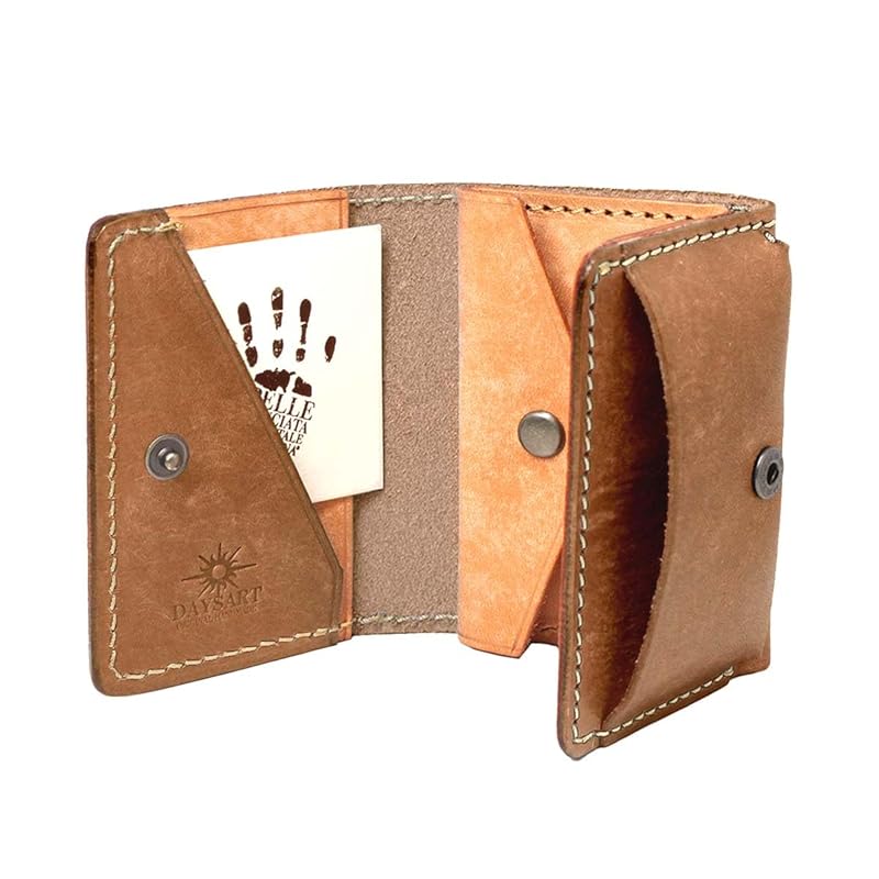 

[Days Art] wallet men s genuine leather tri-fold italian leather 10 cards light present compact With coin purse Comes in gift box