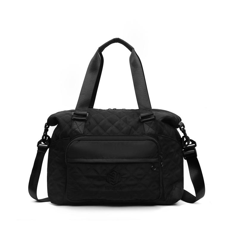 

Women s Fashionable Sports Wet and Dry Separation Diamond Fitness Bag for Outdoor Play Casual Hand-fitting Lever Luggage Bag чёрный