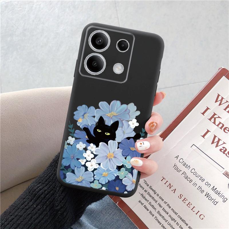 

Мягкий черный силиконовый чехол с забавным рисунком кота для Samsung Galaxy A55 A54 A34 A15 S24 Xiaomi Redmi Note 13 Pro, противоударный защитный чехол для камеры Samsung Galaxy S24 Ultra