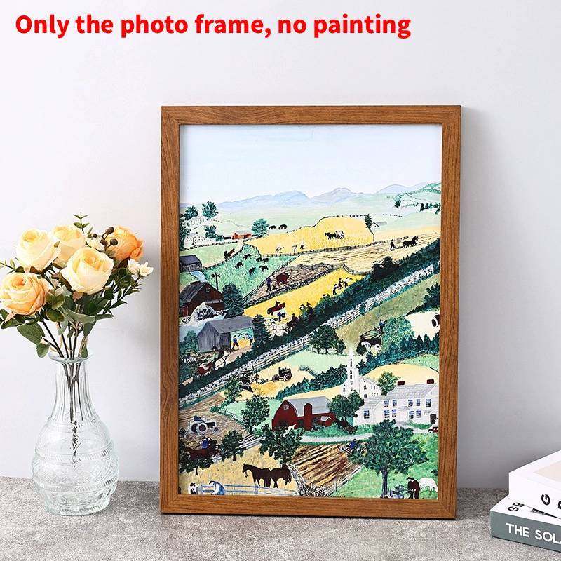 Flat Simple Wooden Outline Poster Frame Childrens Picture Frame Mounting Puzzle