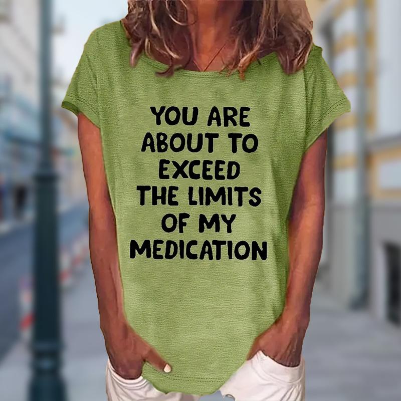Women Summer T Shirt  Print Personalized Trend Short Sleeve Tees Casual   Printed  Tops