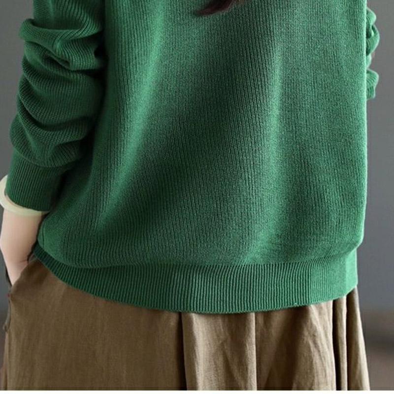 Sweaters Coat Cardigan for Women Autumn Large Size Vintage Loose Long Sleeve Knit Cardigan Sweaters Jacket