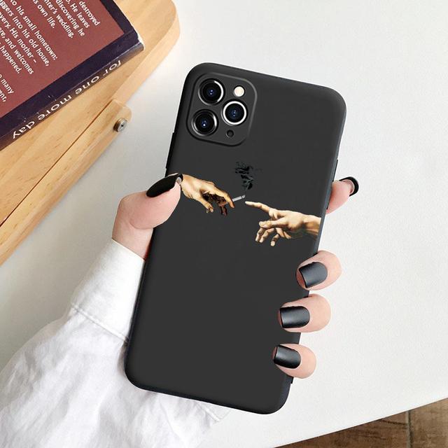 Fashion Art Abstract David Lines Face Phone Case For Iphone 13 12 11 Pro Max Xr X Xs 8 7 Plus Se2020 Soft Silicone Cover Shell