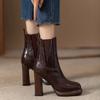 Round head short boots New autumn and winter shoes Chelsea Martin boots Skinny comfortable boots Spring and autumn