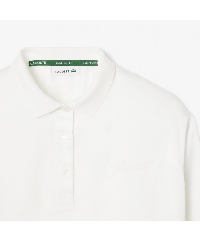 LACOSTE Women'S Fluid Long Sleeve Polo Top Cf5442-55N 70V