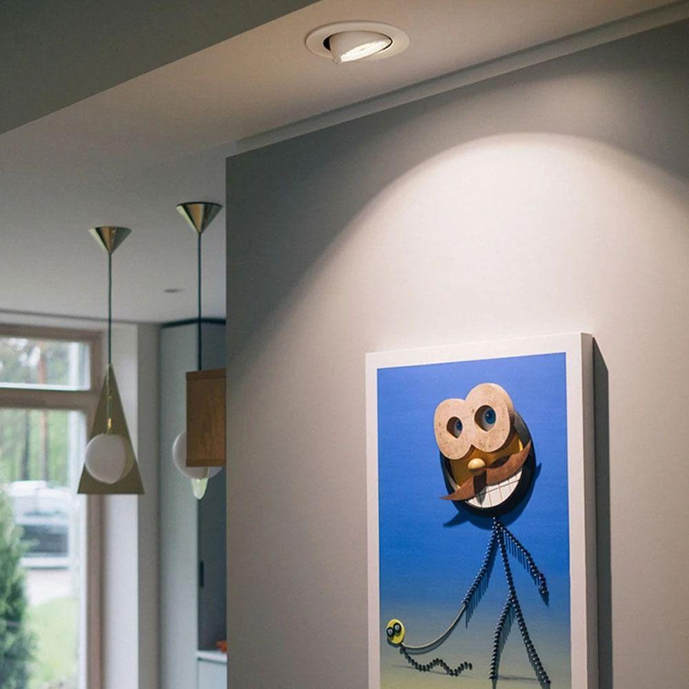 Adjustable angle Recessed Led Downlight Dimmable COB Spot Lights Anti dizziness Down Lights  Indoor